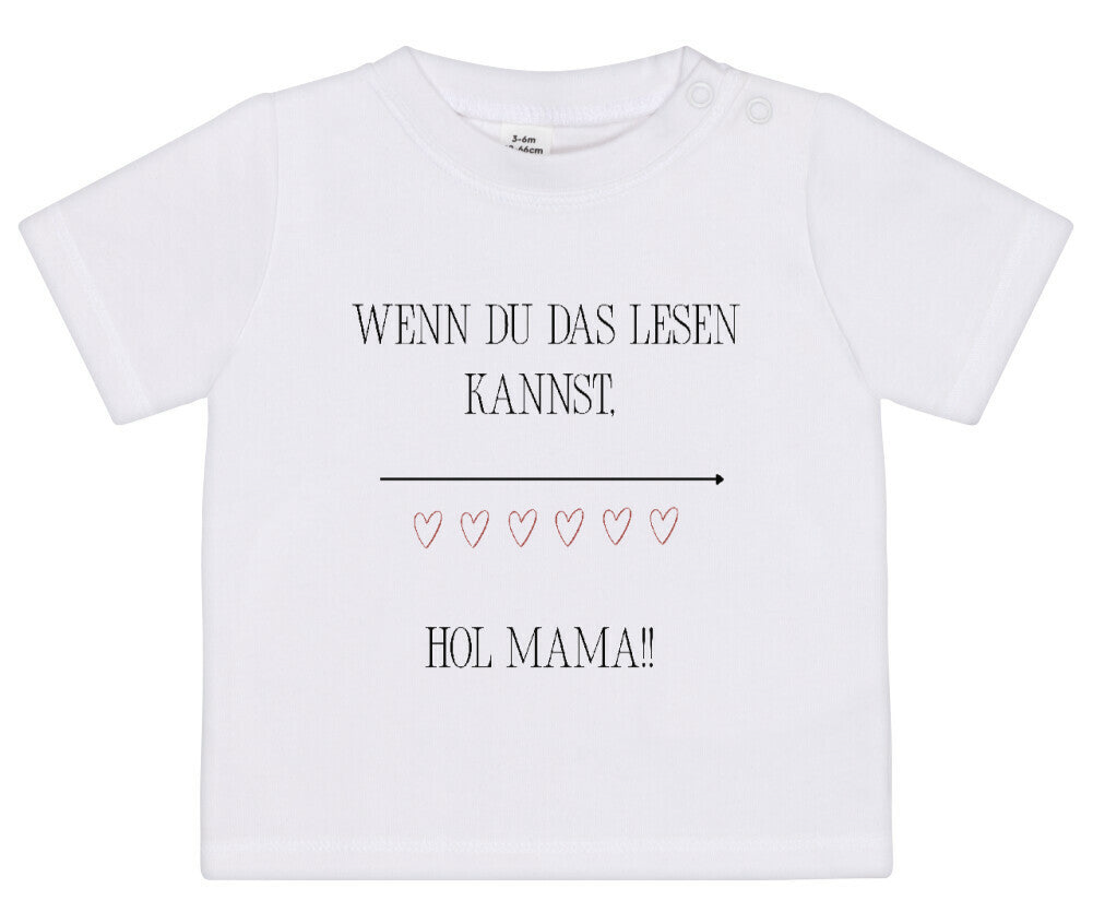 Baby T-Shirt lustig-weiß-Spruch