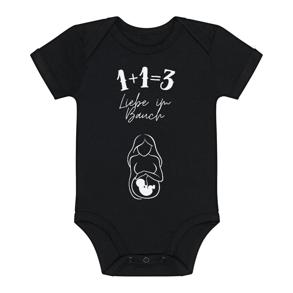 Baby Body schwarz Liebe im Bauch