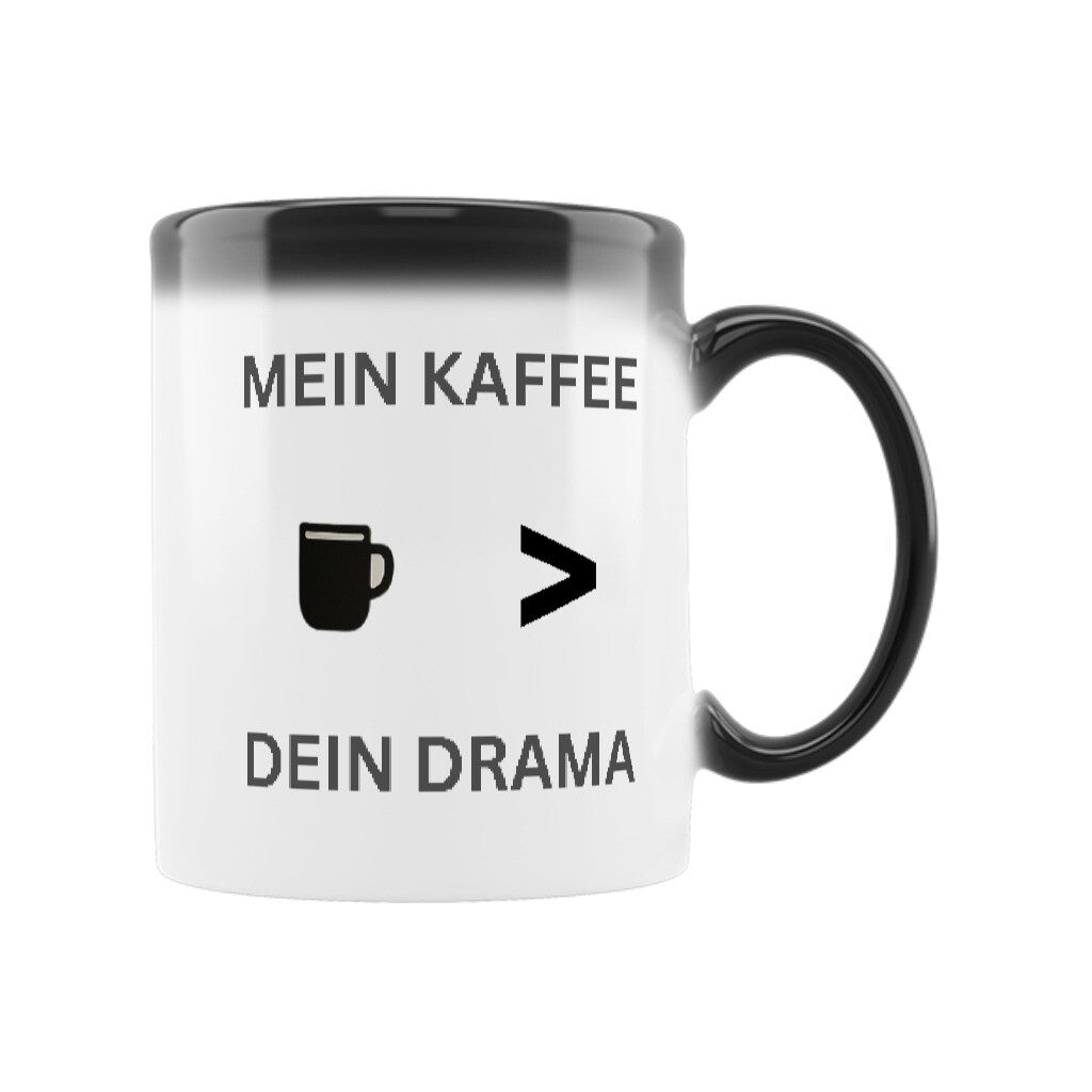Zaubertasse -Mein-Kaffee-dein-drama-witzig-Magie-schwarz-wenn-kalt