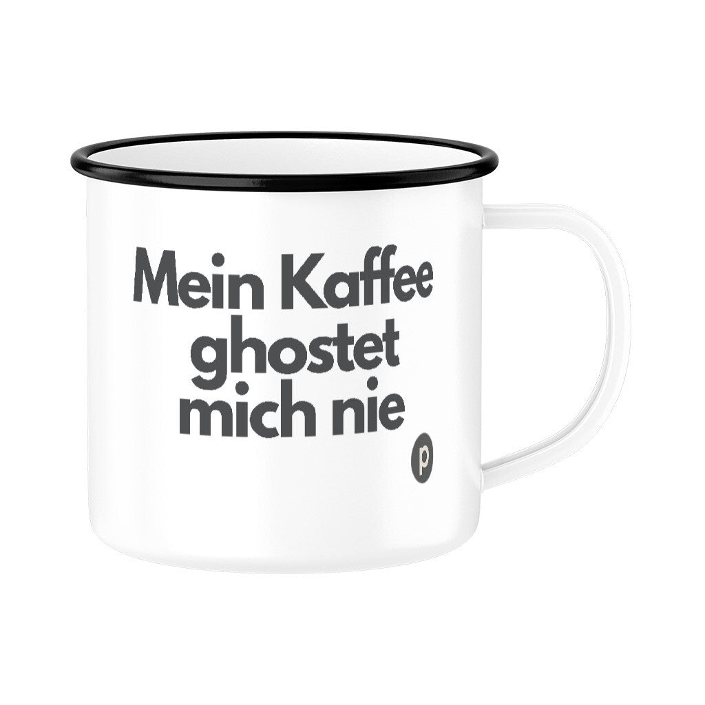 Emaille-Tasse-Mein-Kaffee-ghostet-mich-nie-witzig-Farbe-schwarz-einzigartig