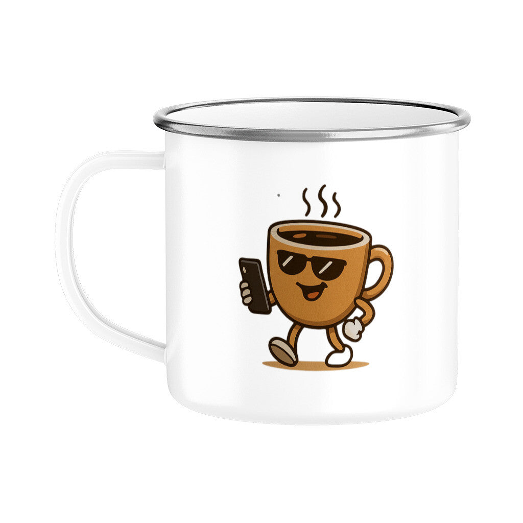 Emaille-Tasse-Mein-Kaffee-ghostet-mich-nie-witzig-Farbe-silber-einzigartig